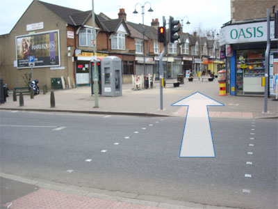 Picture of  a pedestrian crossing on Merton Road