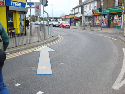 Picture of  a pedestrian crossing on Vicarage Road