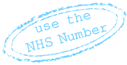 Picture of the NHS Number rubber stamp