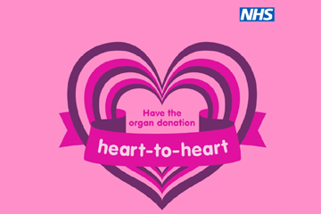 Picture of the logo of the NHS heart-to-heart donation campaign