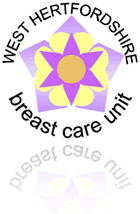 The logo for the West Herts Breast Care Unit.