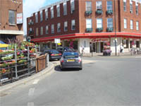 Picture of the roundabout at the junction of St Peter's Street and Catherine Street