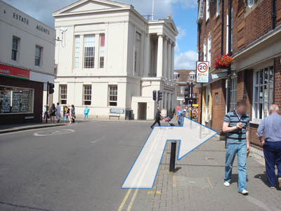 Picture showing the junction of Victoria Street and St Peter's Street