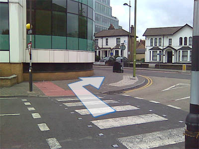 Picture of the zebra crossing over Woodford Road