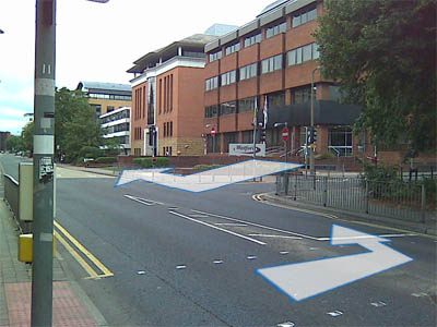 Picture of pedestrian crossing over Clarendon Road and St John's Road