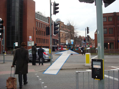 Picture of the pedestrian crossing over Beechen Grove