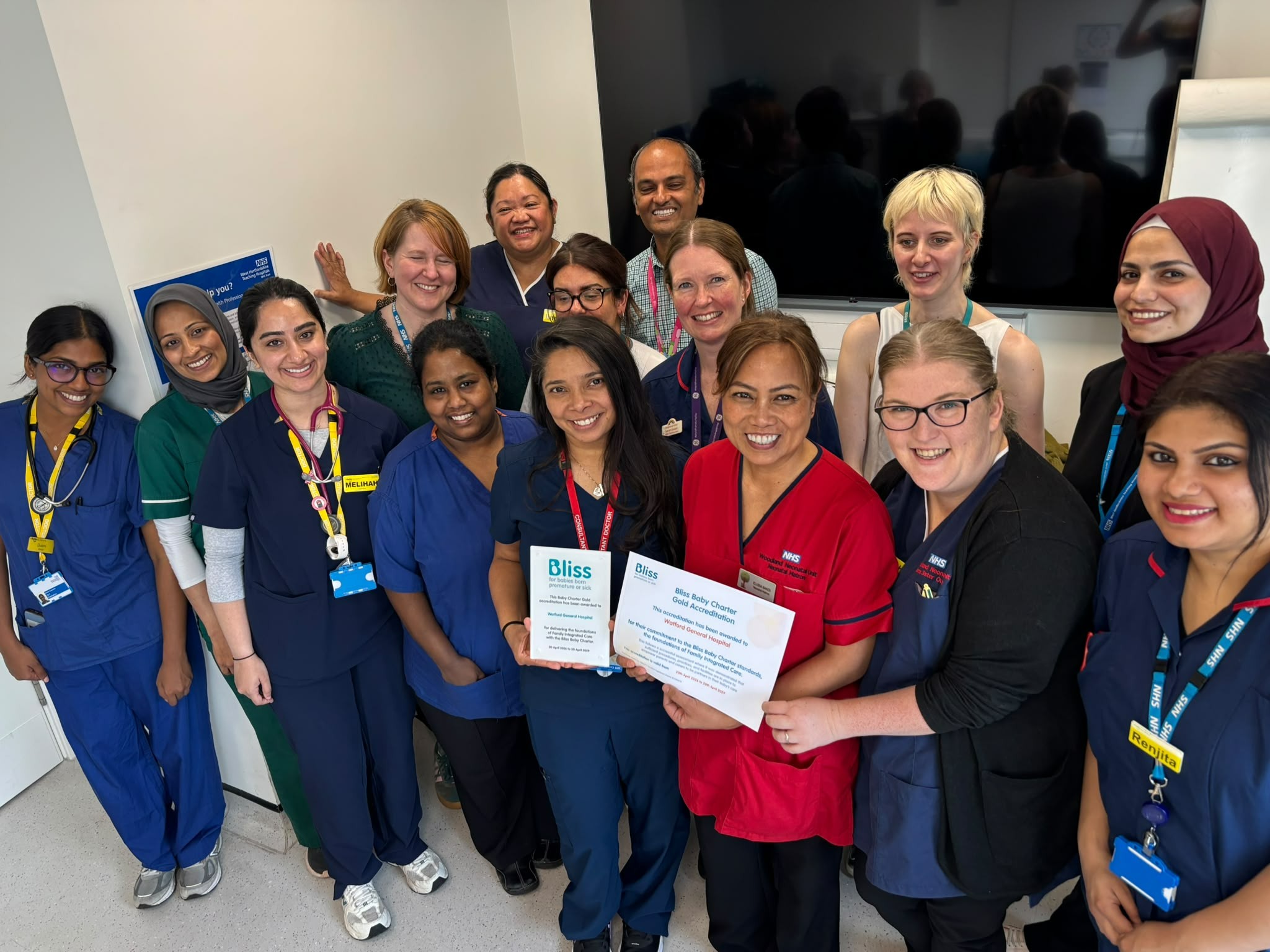 Neonatal team celebrating