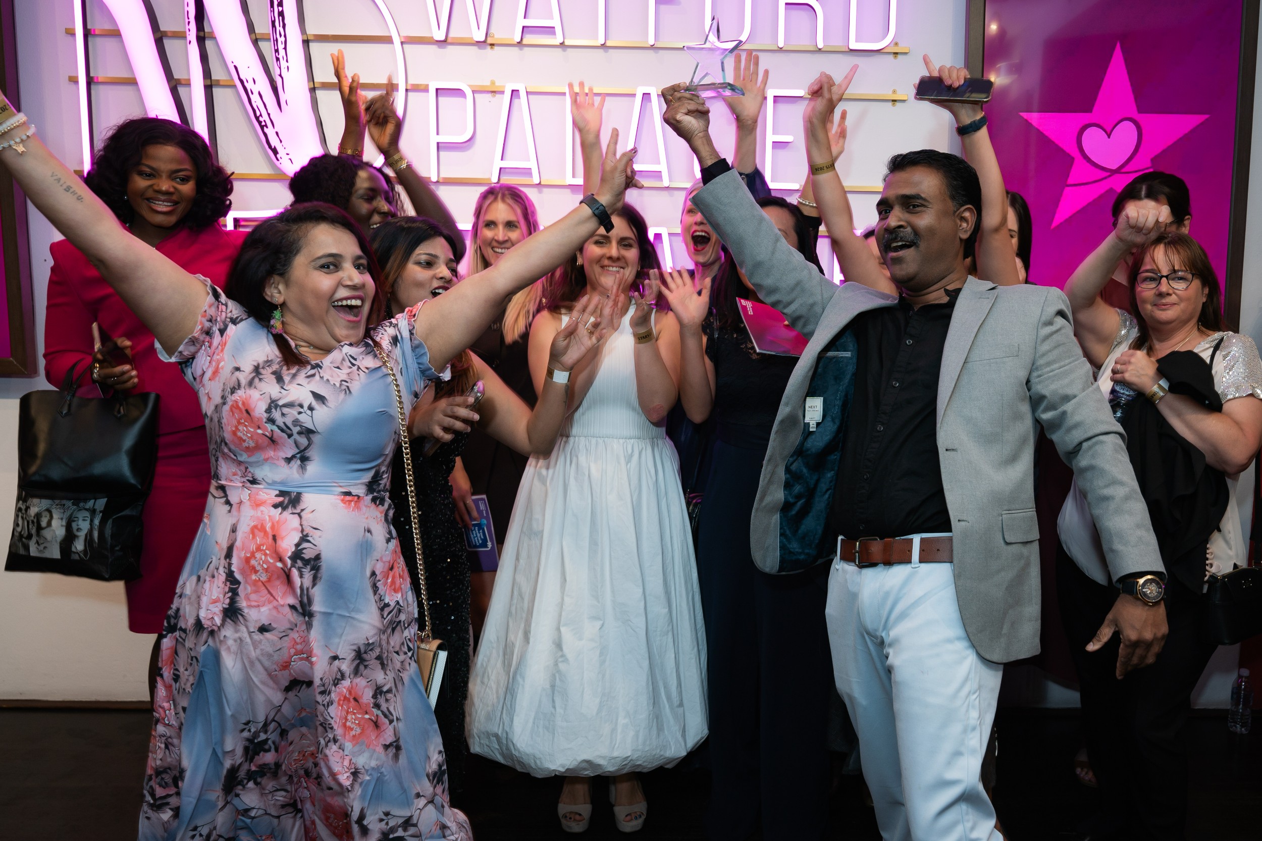 Staff dancing at the Stars of Herts Awards