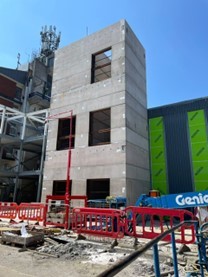 Another view of the construction of the surgical centre