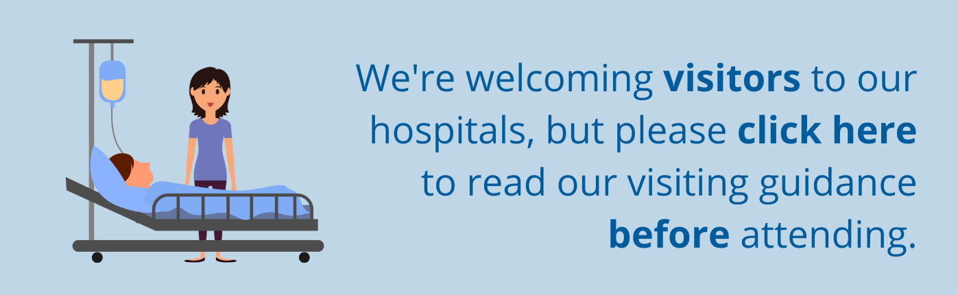 Picture of message about visiting our hosptials sites