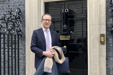 Picture of Dr Niall Keenan outside 10 Downing Street.