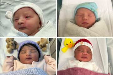 Pictures of four babies