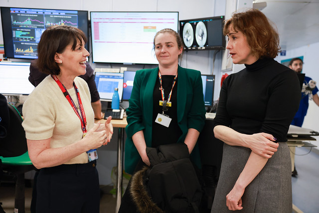 Secretary of State Victoria Atkins (right) with Chief Nurse Kelly McGovern and Dr Rachel Hoey