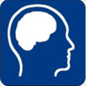 Picture of a symbol with the outline of a head showing the brain area