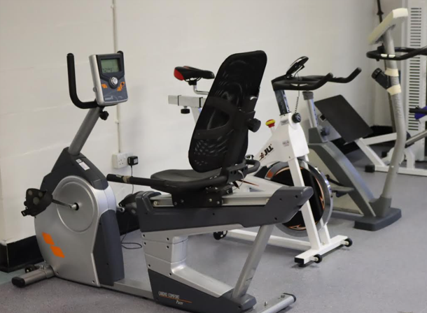 Picture showing exercise bikes
