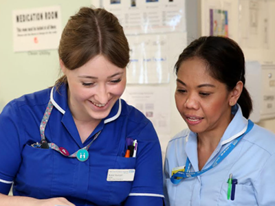 Picture of two nurses talking