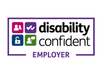 Picture of the logo for disability confident campaign and a link to their website