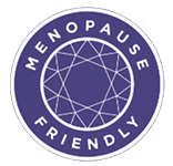 Picture of the icon for menopausefriendly and a link to their website